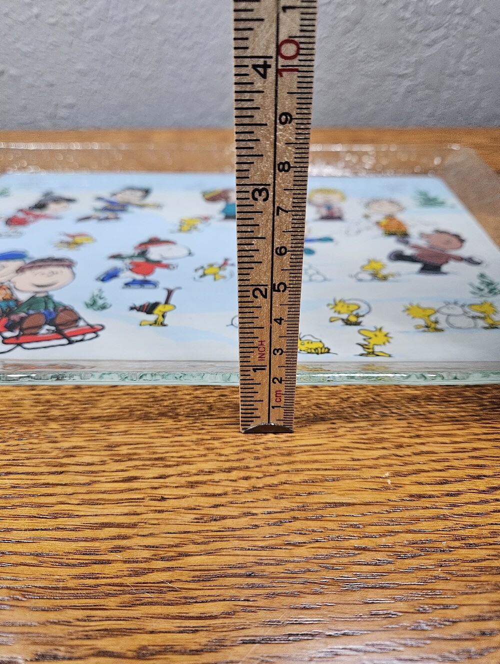 Peanuts Snowball Fight Glass Serving Tray - Picture 11 of 11